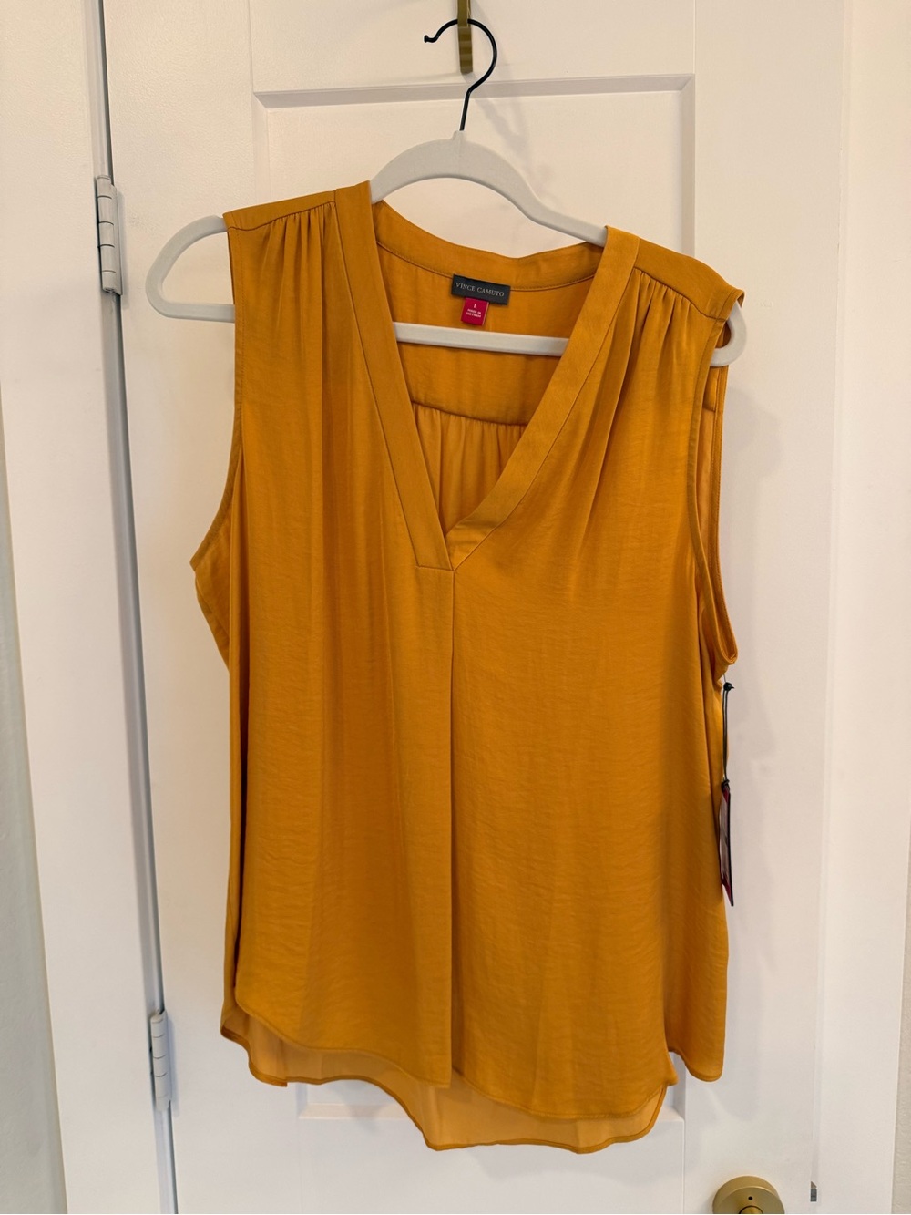 NWT Vince Camuto Mustard Sleeveless V-Neck Camisole